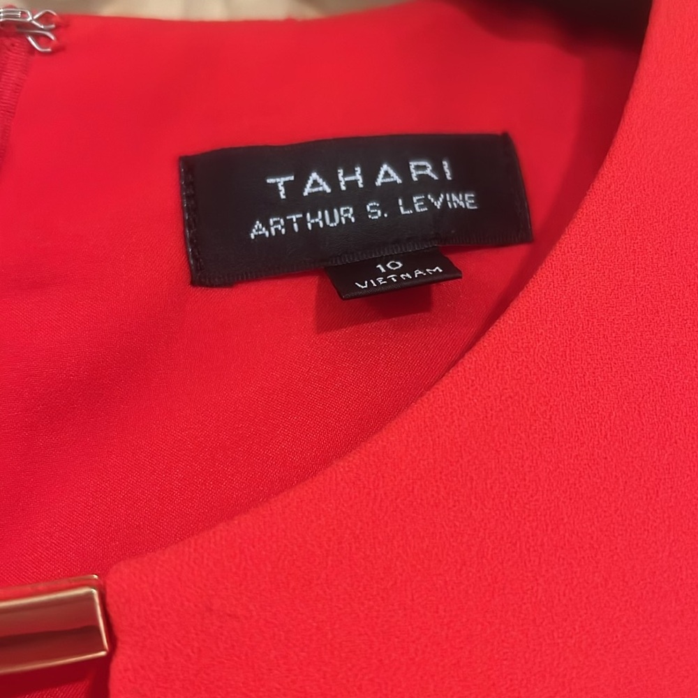Tahari ASL Red/Orange Dress - Picture 2 of 3